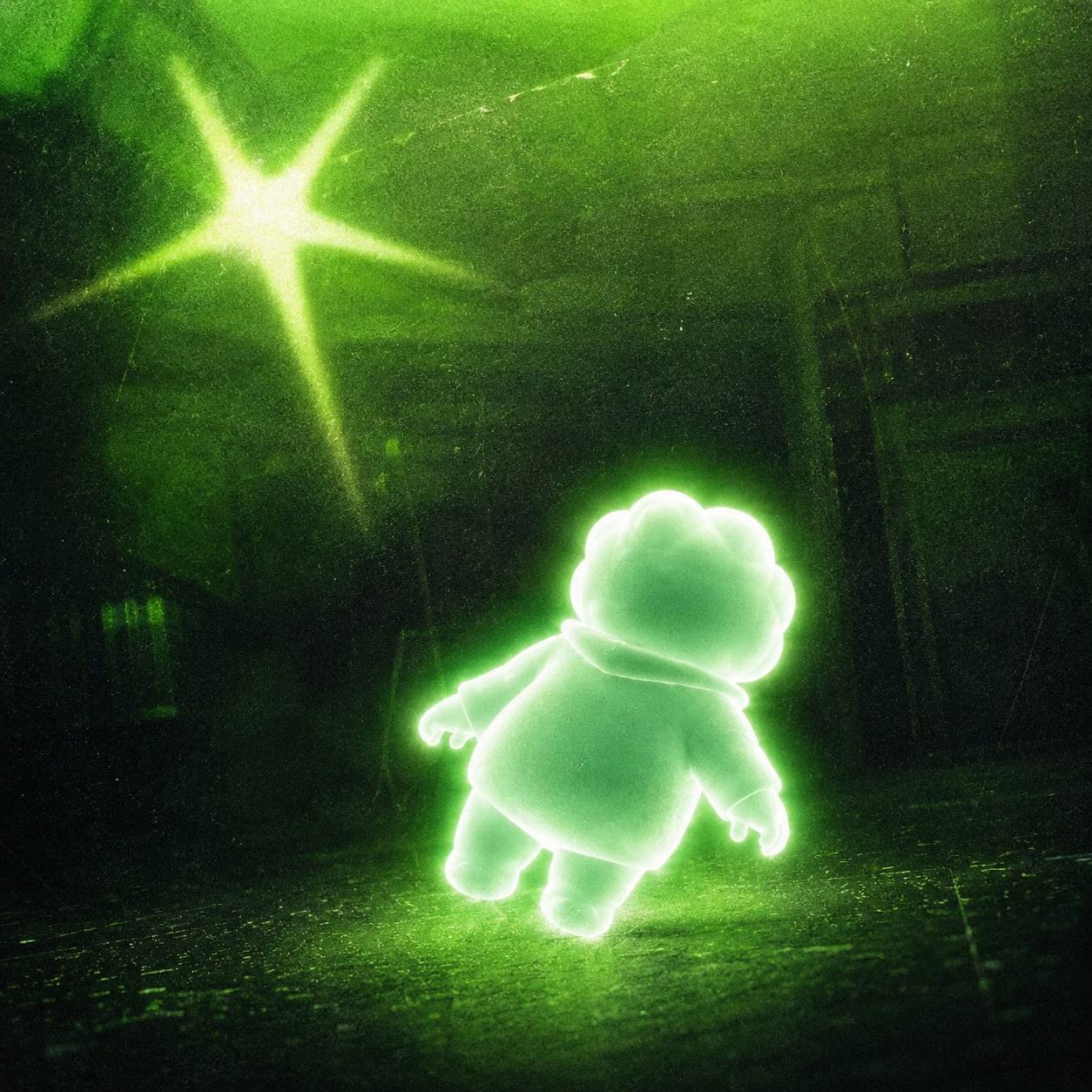 Ascend floating near a green star